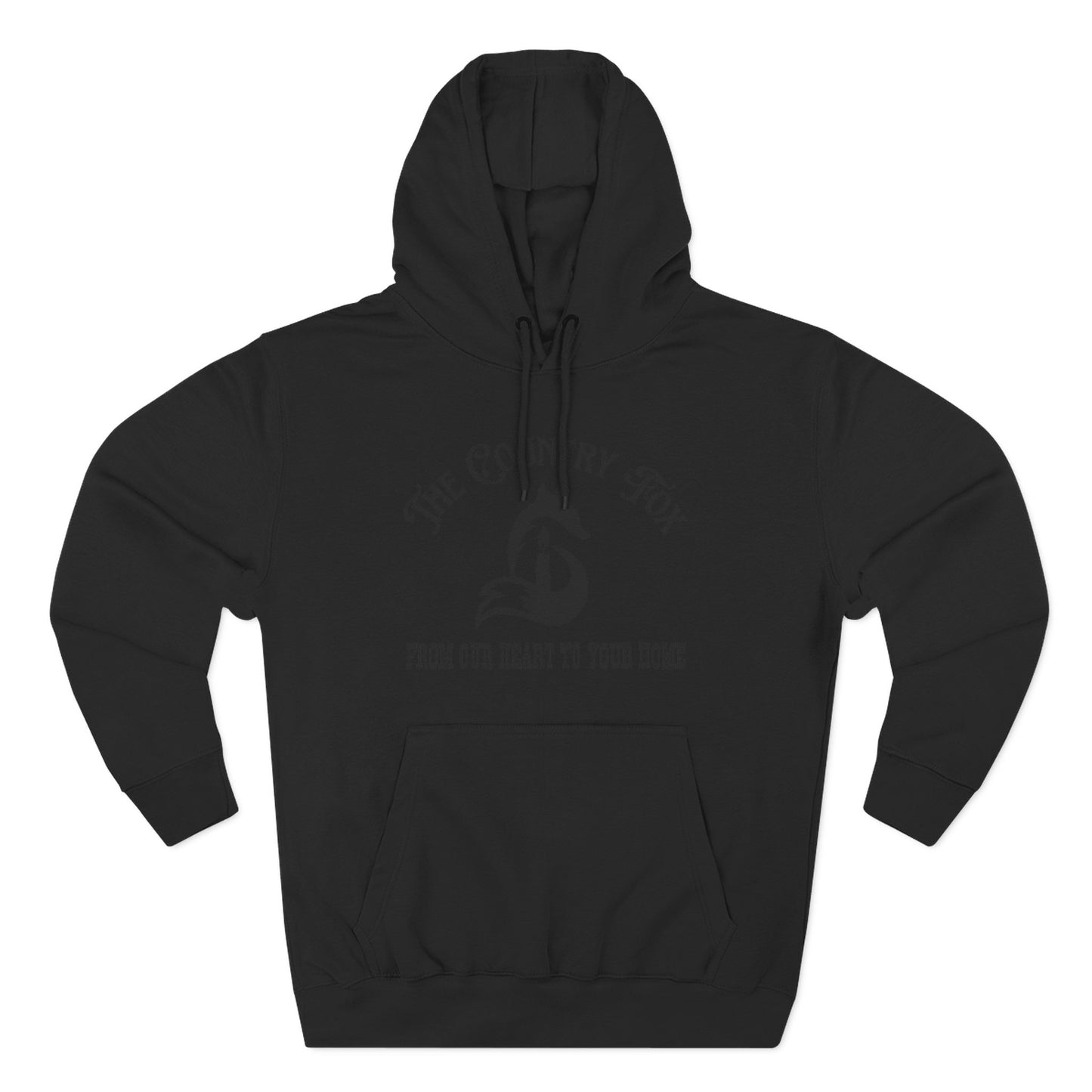 The Country Fox Logo Fleece Hoodie — Cozy Small-Business Candle Fan Pullover