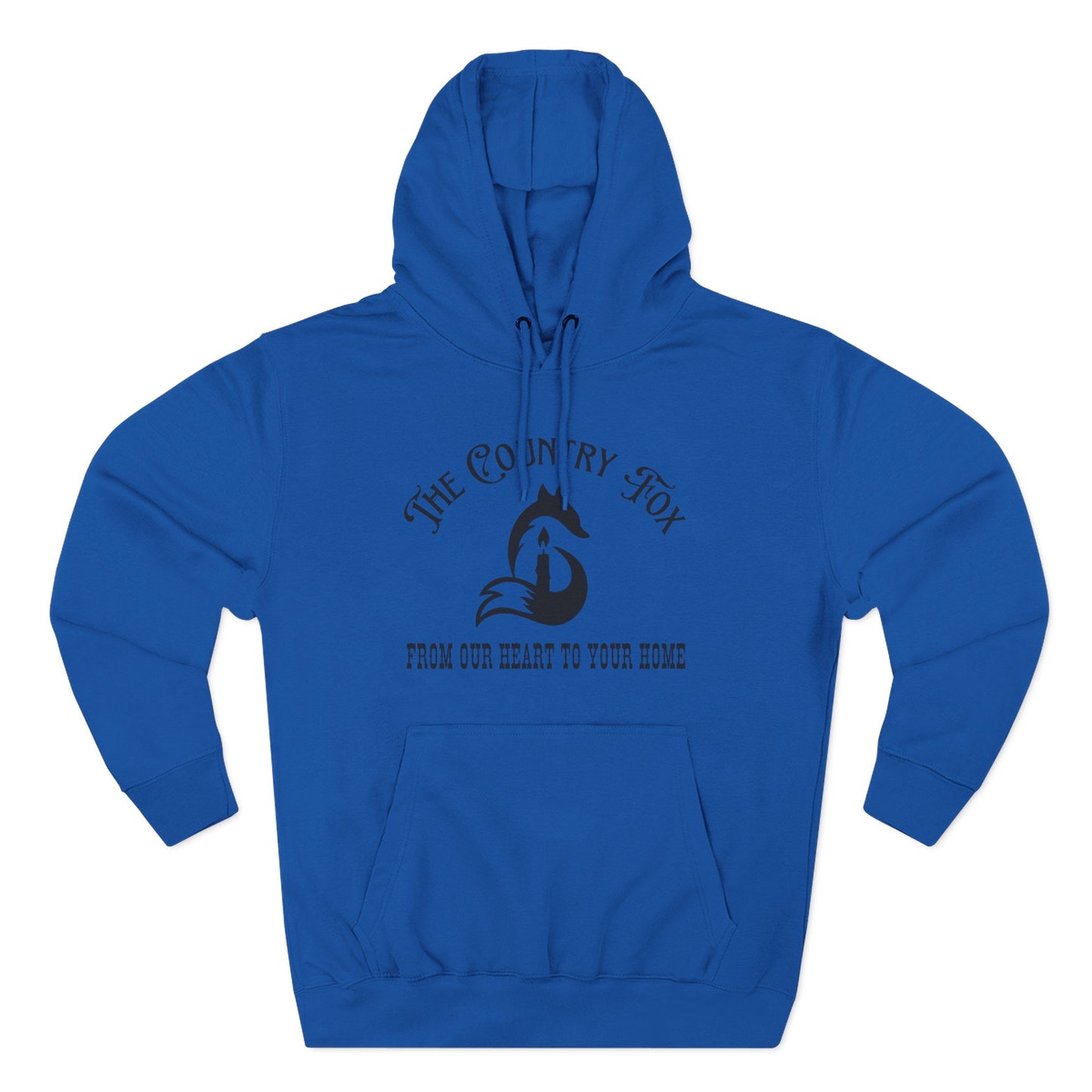 The Country Fox Logo Fleece Hoodie — Cozy Small-Business Candle Fan Pullover
